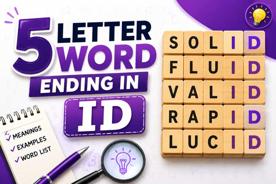 5 Letter Word Ending in ID