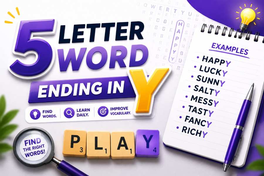 5 Letter Word Ending in Y