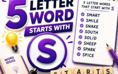 5 Letter Word Starts With S – A Handy Word Collection