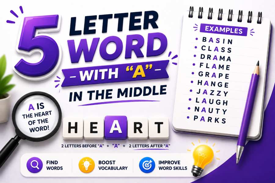 5 Letter Word With A in the Middle
